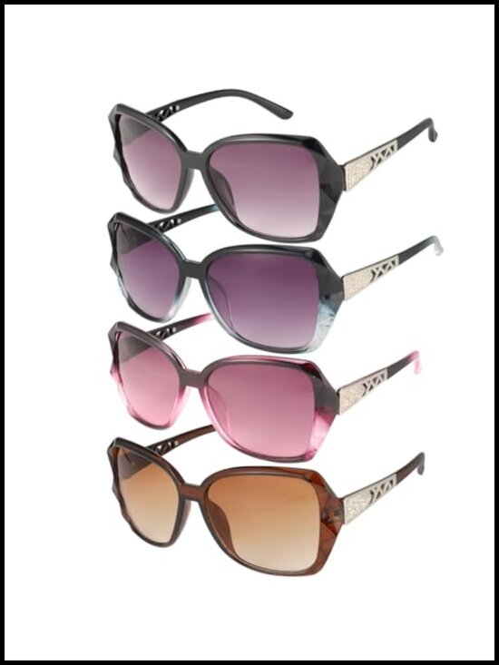 Accessories - Women's Oversized Sunglasses UV400 Protection Gradient Lens, Lightweight